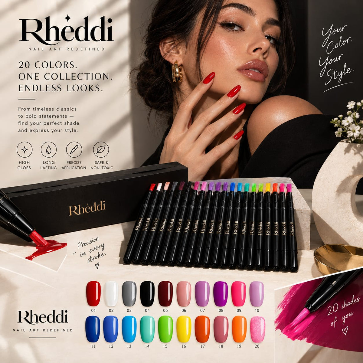 20 colors, infinite looks.